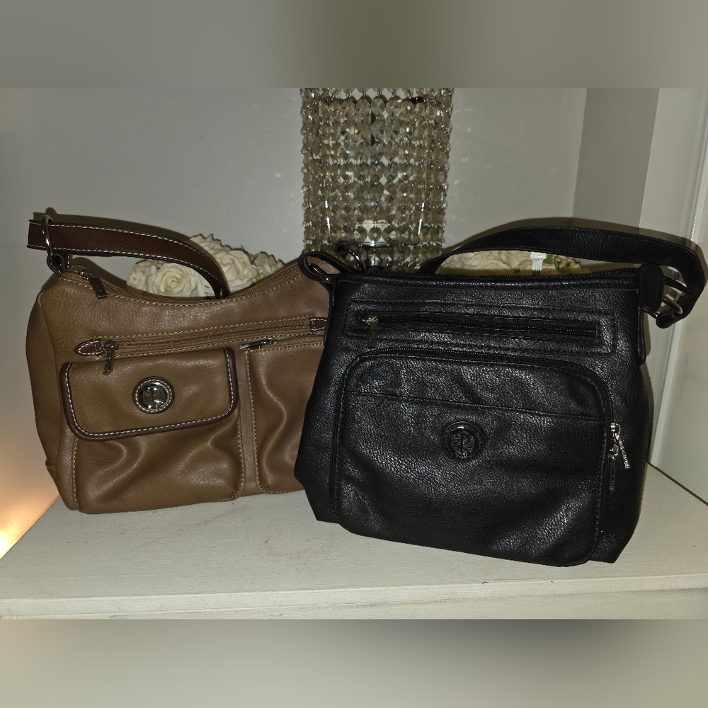 Rosetti Black and Tan Shoulder Bags